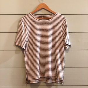 Blue and White Striped Tee